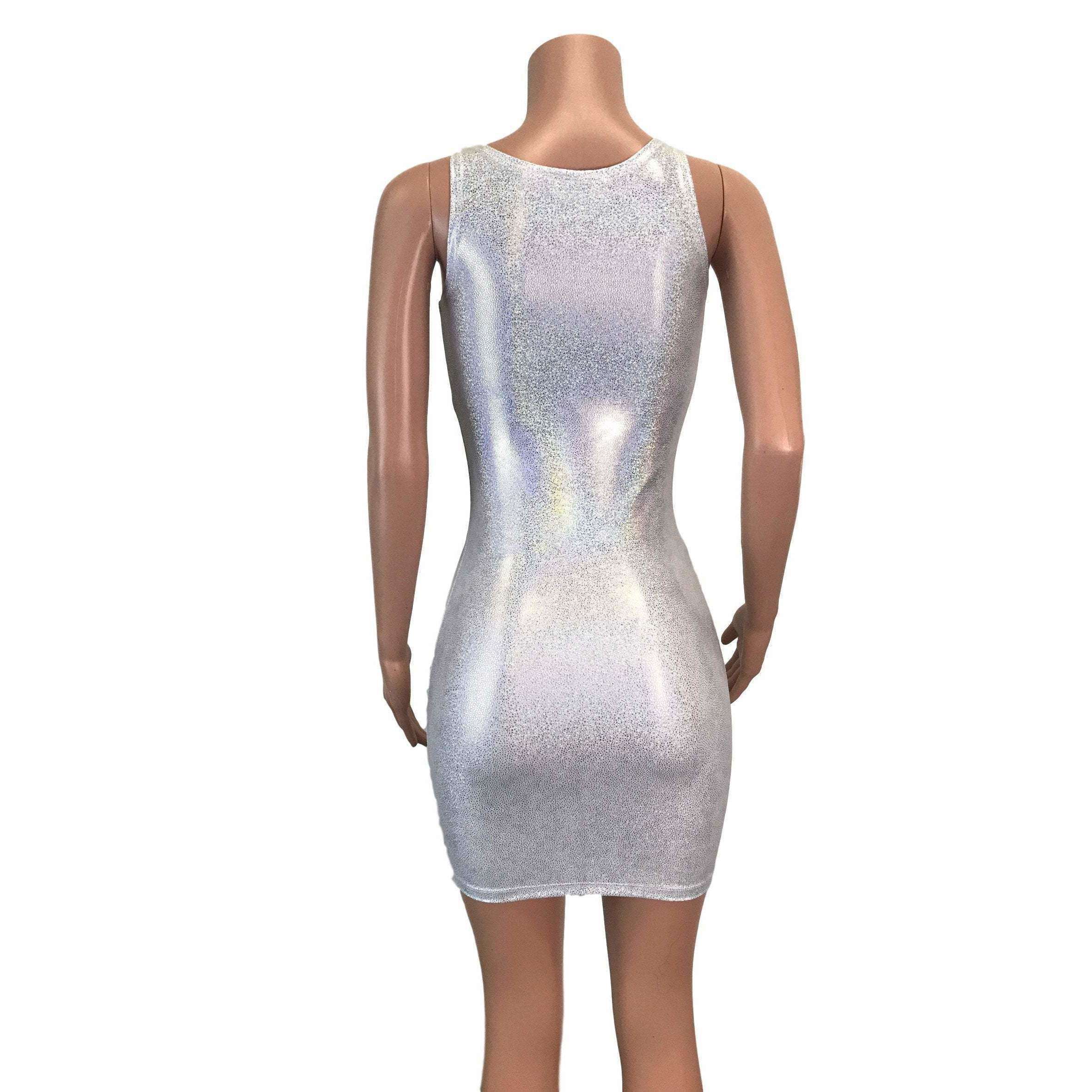 Silver Holographic Bodycon Dress XSmall Silver Holographic Bodycon Dress XSmall