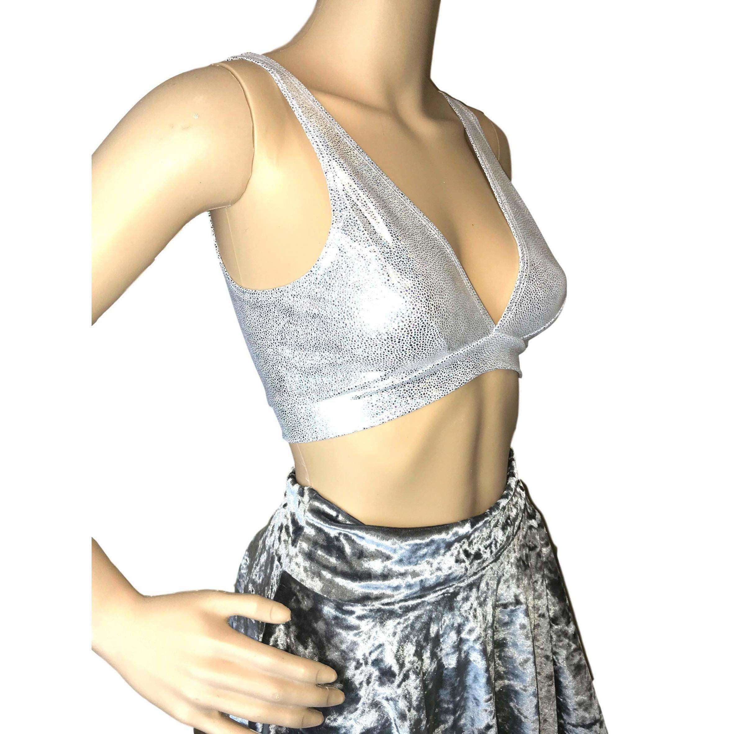 Silver Holographic Bralette– Peridot Clothing