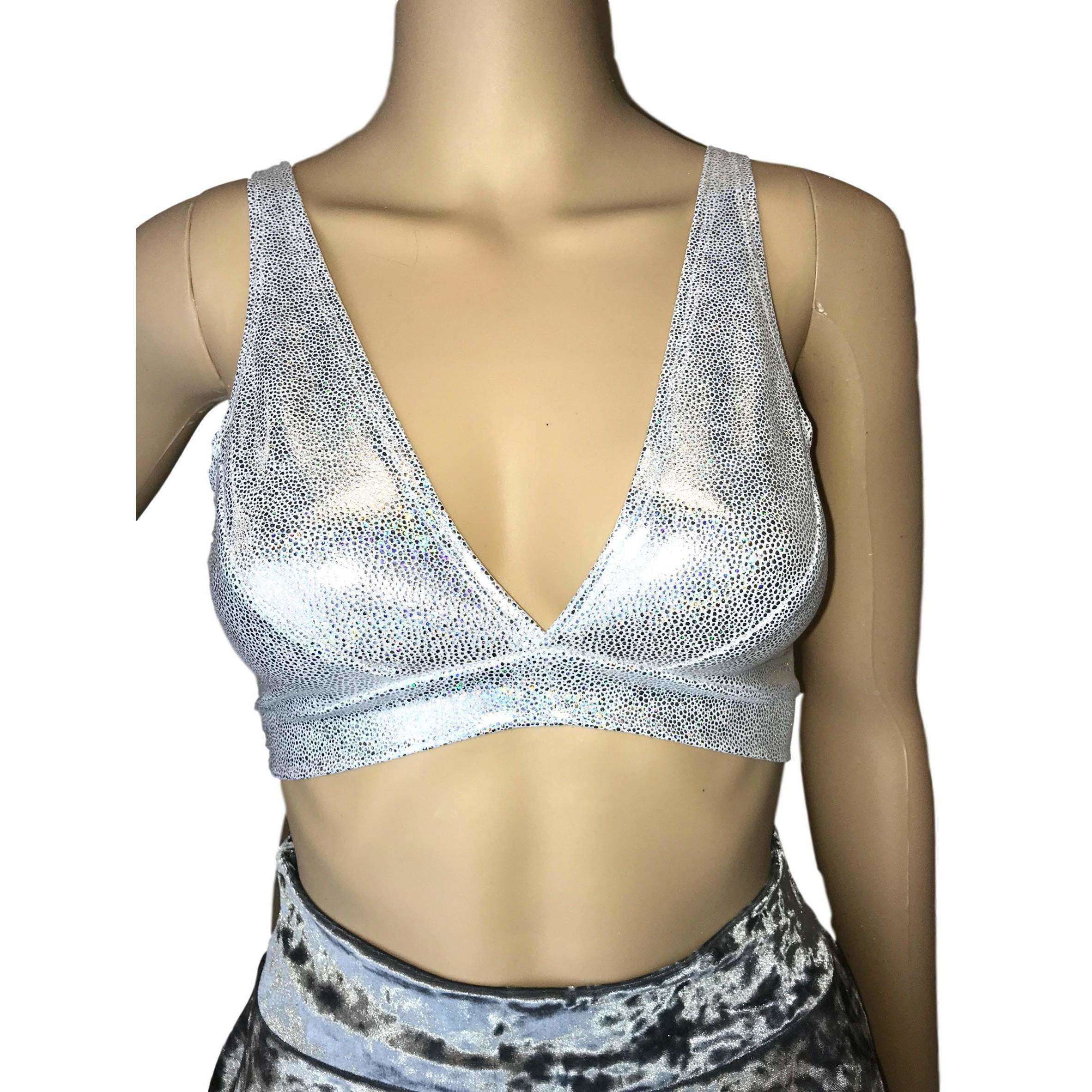 Silver Holographic Bralette– Peridot Clothing