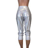 Silver Holographic Joggers w/ Pockets - Peridot Clothing