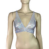 Silver Shattered Glass Holographic Bralette - Peridot Clothing
