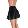 Skater Skirt - Black Crushed Velvet - Peridot Clothing