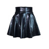 Skater Skirt - Black Metallic "Wet Look" - Peridot Clothing