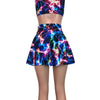 Skater Skirt - Cosmic Thunder UV Glow - Peridot Clothing