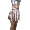 Skater Skirt - Dusty Pink Crushed Velvet - Peridot Clothing