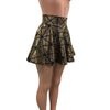 Skater Skirt - Gold Glass Pane Holographic - Peridot Clothing