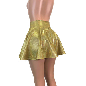 Skater Skirt - Gold Holographic - Peridot Clothing