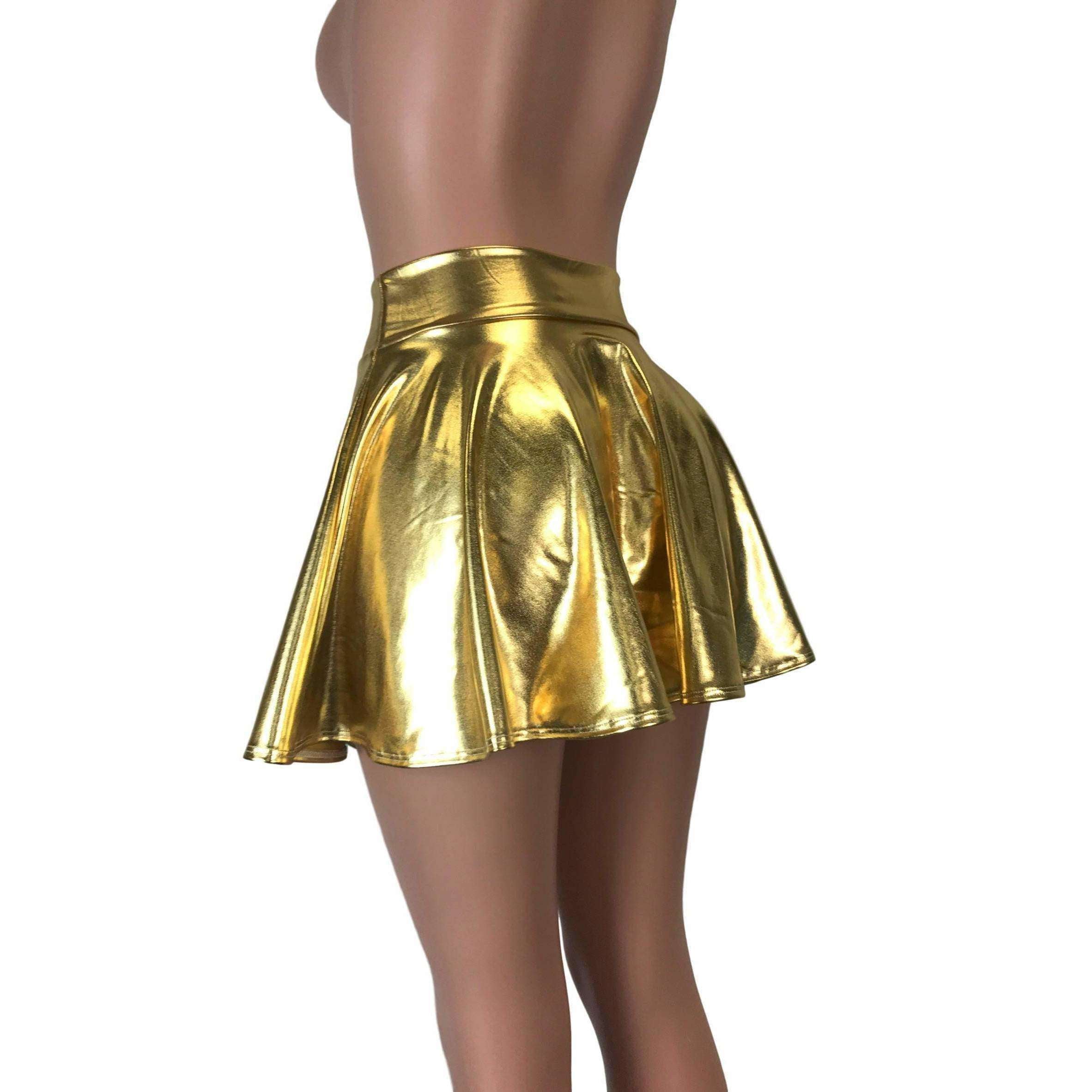 gold metallic skater dress Lulu's Womens Gold Metallic Sleeveless Skater Mini Dress Size Small S NWT New