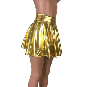 Skater Skirt - Gold Metallic - Peridot Clothing