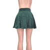 Skater Skirt - Hunter Green Crushed Velvet - Peridot Clothing