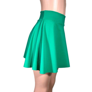 Skater Skirt - Kelly Green Spandex - Peridot Clothing