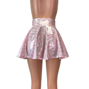 Skater Skirt - Light Pink Mermaid Scales - Peridot Clothing