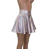 Skater Skirt - Light Pink Shattered Glass Holographic - Peridot Clothing