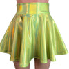 Skater Skirt - Lime Green Holographic - Peridot Clothing