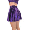 Skater Skirt - Purple Crushed Velvet - Peridot Clothing