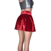 Skater Skirt - Red Crushed Velvet - Peridot Clothing