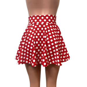 Skater Skirt - Red & White Polka Dot - Peridot Clothing