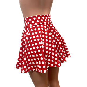 Skater Skirt - Red & White Polka Dot - Peridot Clothing