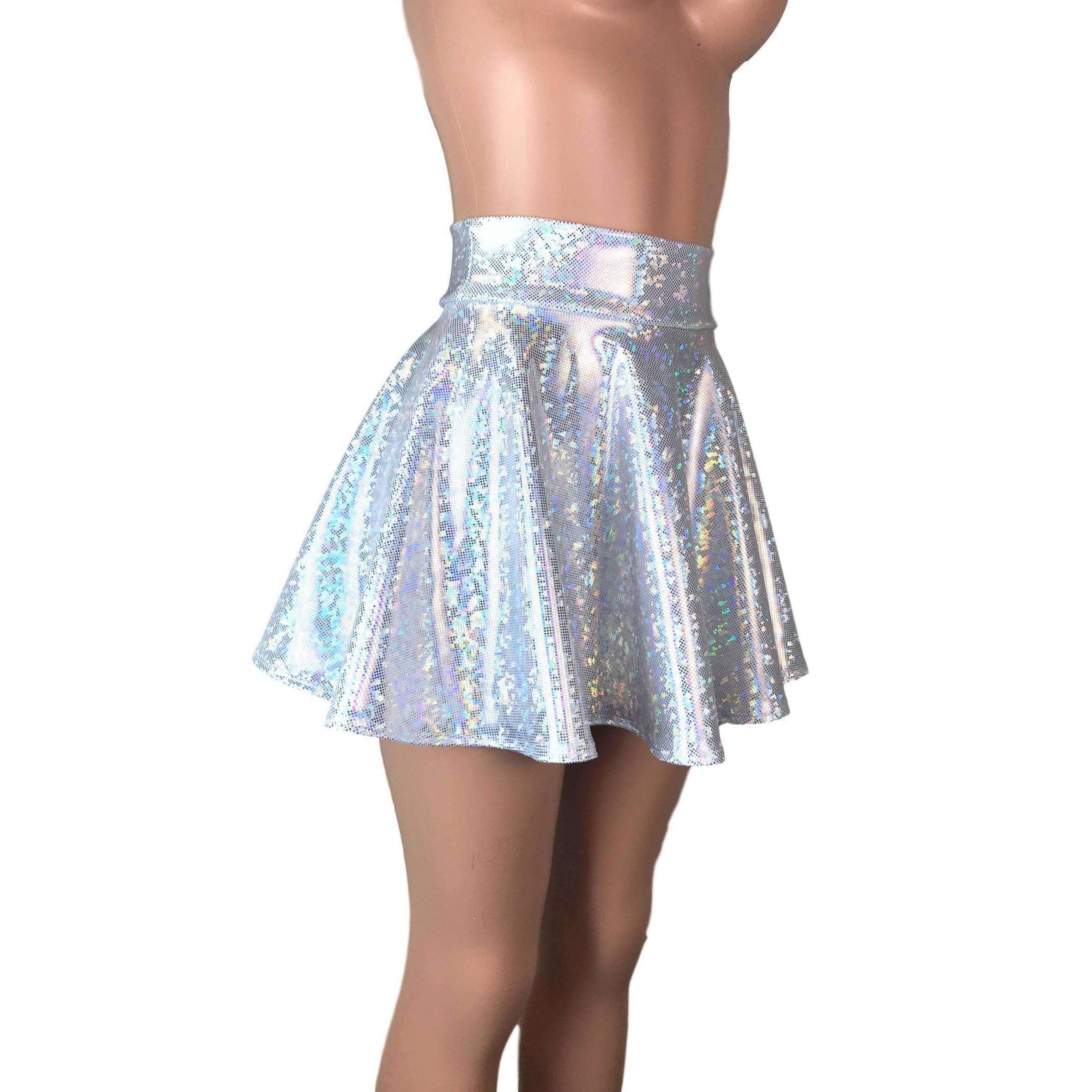 holo skater dress Neon Pink Holographic Skater Dress