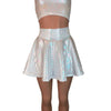 Iridescent White Mermaid Skirt or Dragon Scales Skater Skirt - Peridot Clothing