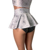 10" Super Mini Spider Web High Waisted Skater Skirt - Peridot Clothing