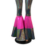 Tiered Bell Bottom Flares - Gleaming Silver w/ Pink Sparkle - Peridot Clothing
