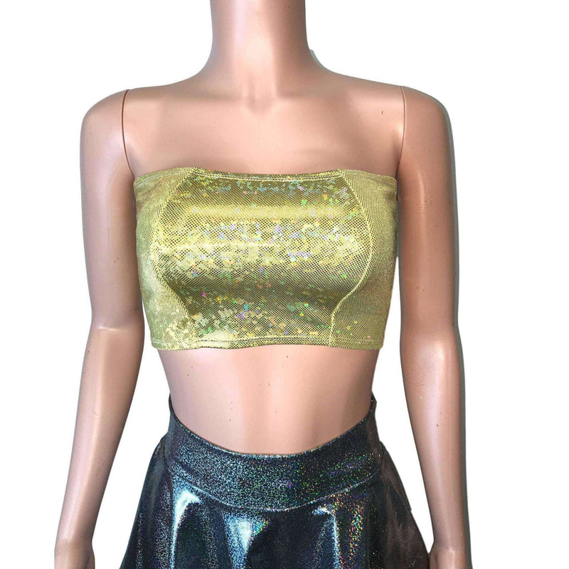 Tube Top Bandeau - Gold Shattered Glass - Peridot Clothing