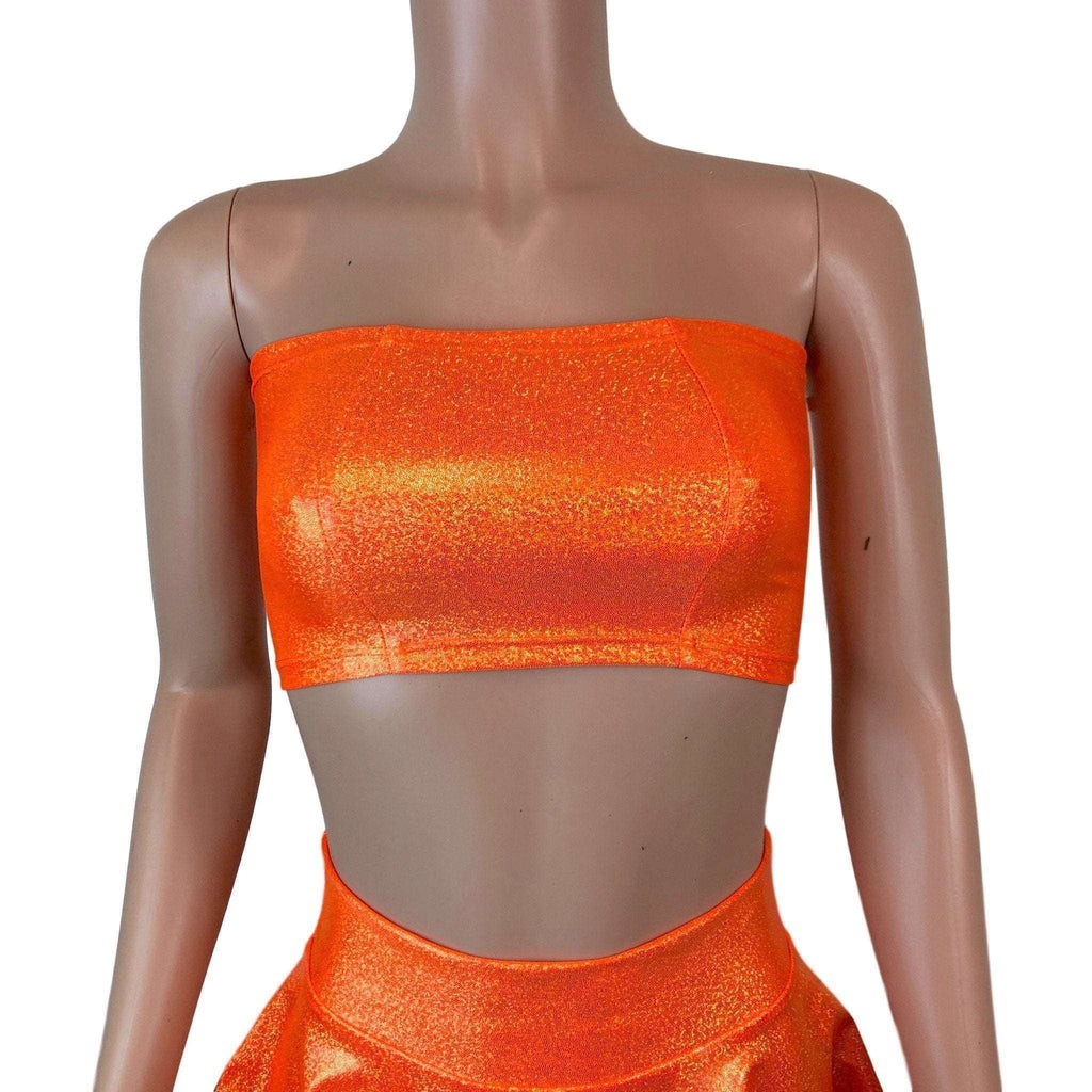 Tube Top Bandeau - Orange Sparkle - Peridot Clothing