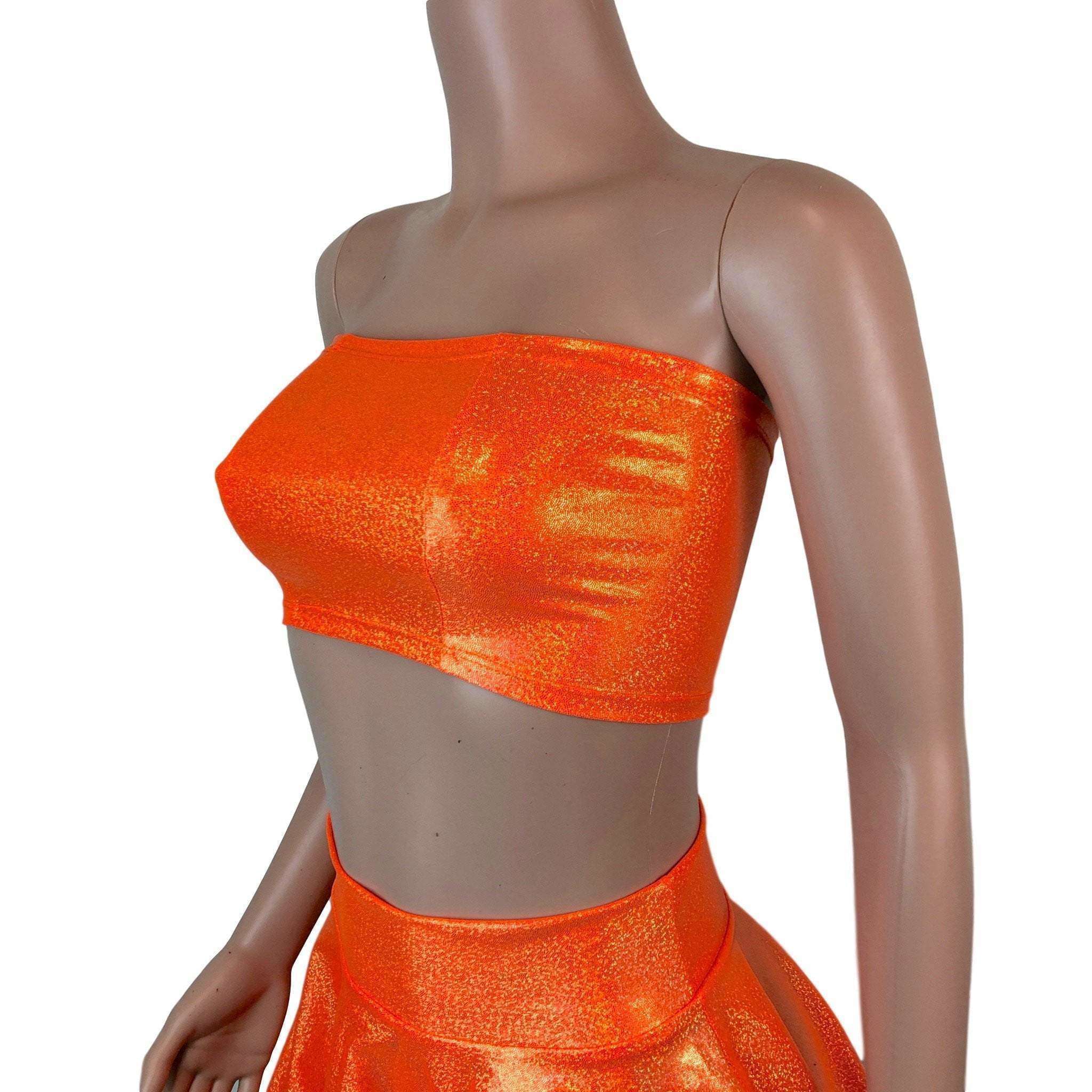 Tube Top Bandeau - Orange Sparkle Large Tube Top Bandeau - Orange Sparkle Large