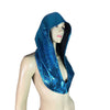 Turquoise Dragon Scales Rave Hood - Peridot Clothing