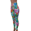 Watercolor Pastel Print High Waist Leggings Pants - Peridot Clothing