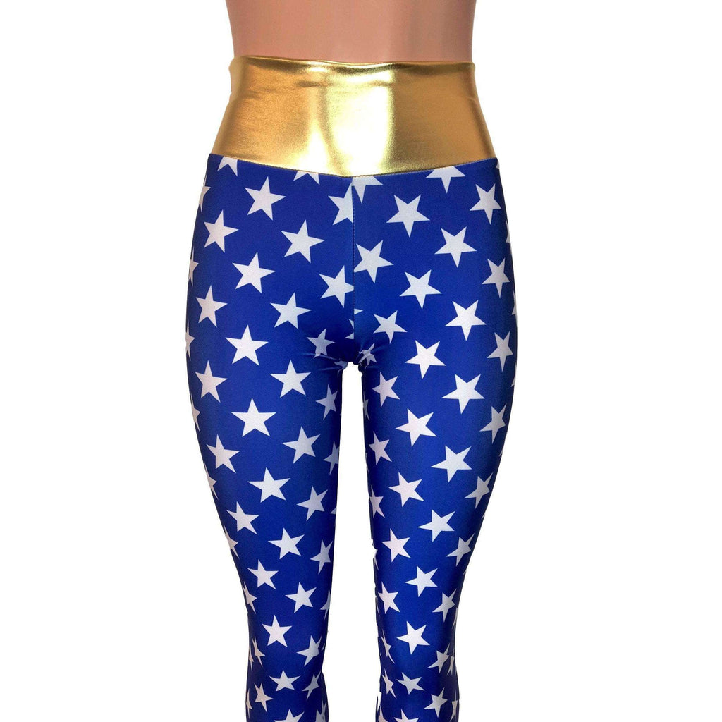 Wonder Woman Inspired High Waist Leggings Pants - Peridot Clothing